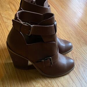 Call It Spring Brown Ankle Booties